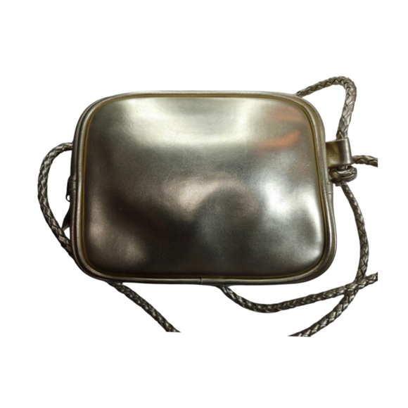 Vintage Tianni Braided Metallic Crossbody Purse in Gold - Picture 3 of 9